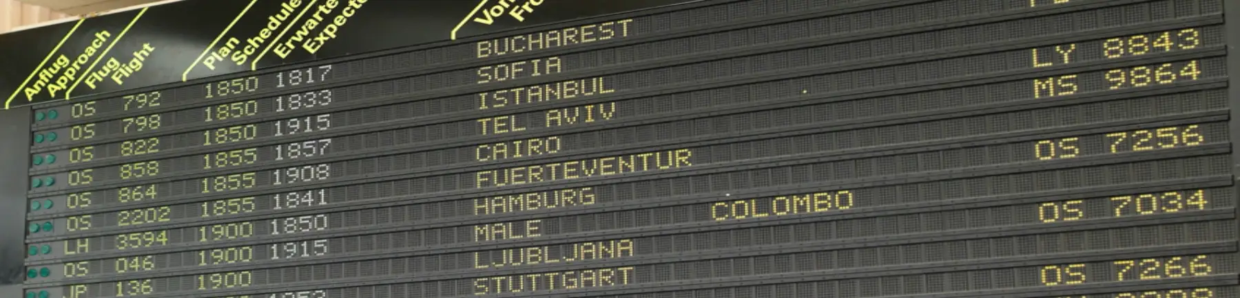 Buchungsänderungen und Stornierungen